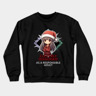 Cute Girl Anime Styles - Funny - Christmas Humor - Saying Crewneck Sweatshirt